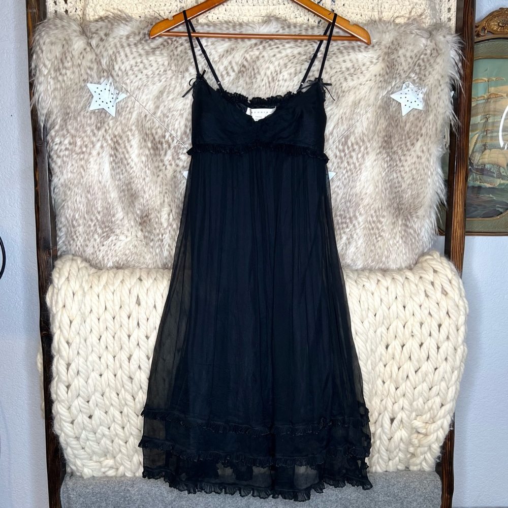 Studio M Black Silk Dress